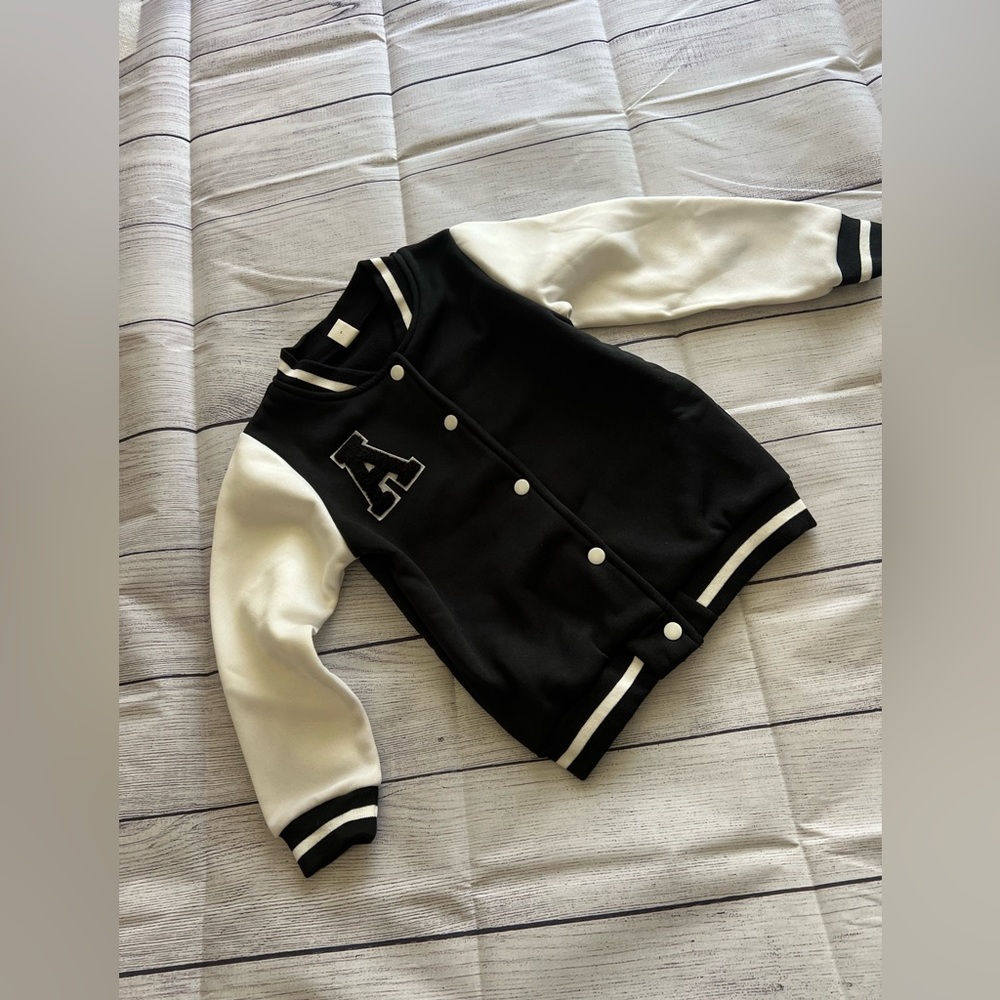 Toddler Boys Letter Patched Varsity Thermal Jacket (NEW without tags in bag)